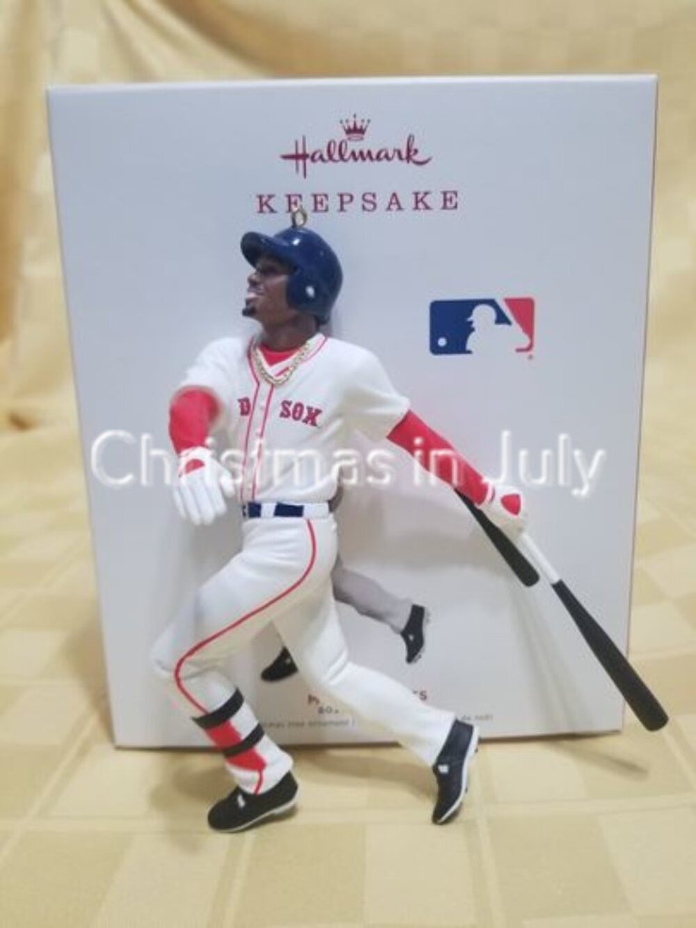 Hallmark 2019 Mookie Betts Boston Red Sox MLB Baseball Christmas Ornament
